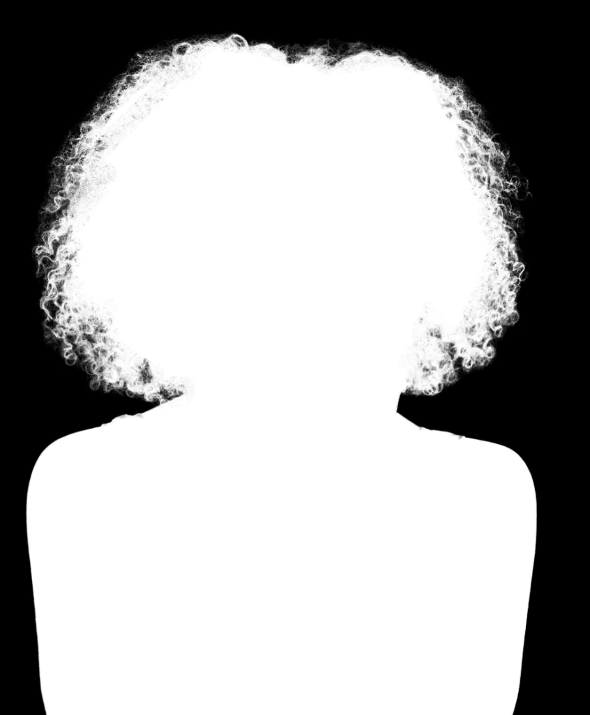 白黒画面でマスクを編集