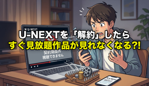 U-NEXTを「解約」したら「見放題作品が即見れなくなった罠」にハマった話【実体験】
